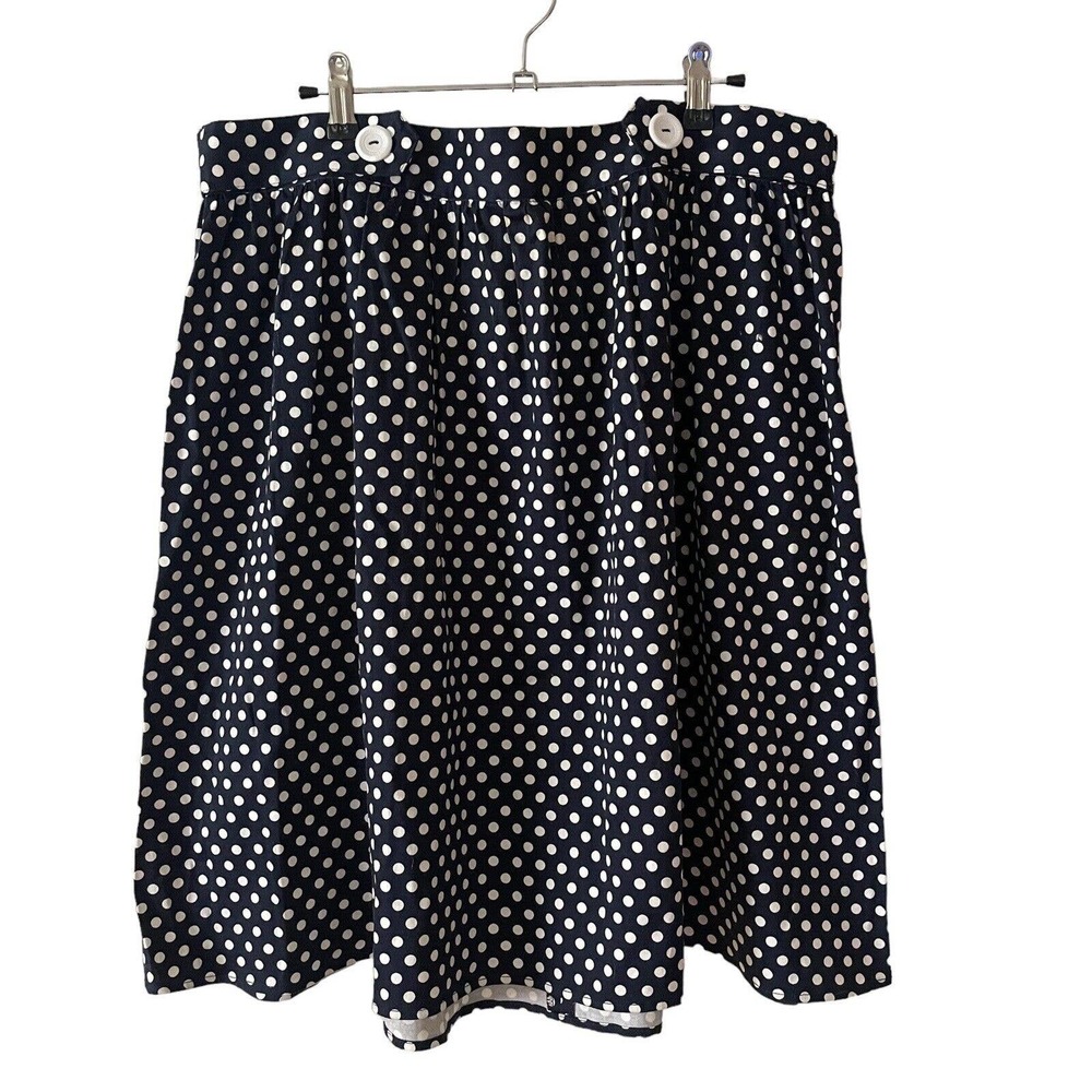 Modcloth Navy Polka Dot A-Line Skirt